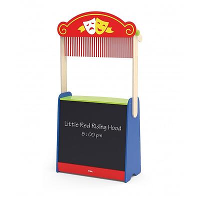 Viga Ξύλινο Κουκλοθέατρο - Μανάβικο με μαυροπίνακα. 125x66x29εκ.