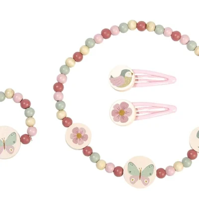 LITTLE DUTCH. Ξύλινο σετ κοσμημάτων Flowers & Butterflies