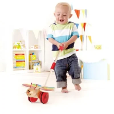 Hape Push & Pull Ξύλινο Butterfly