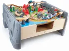 Hape Railway Ξύλινο Σετ Σιδηρόδρομος 70Τμχ & Table