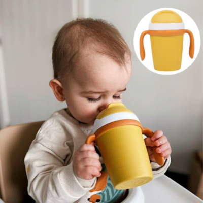 Bo Jungle: ECO ποτήρι με χειρολαβές και καλαμάκι από βιοδιασπώμενο υλικό- Μπλε (Αντιγραφή)