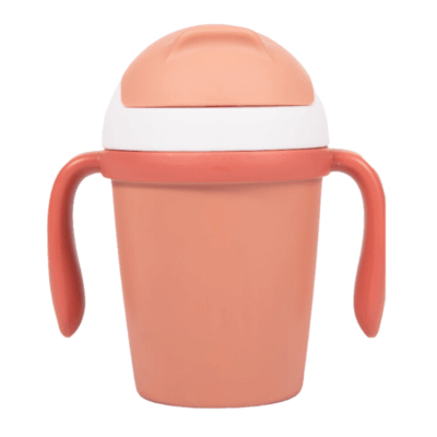 Bo Jungle: ECO ποτήρι με χειρολαβές και καλαμάκι από βιοδιασπώμενο υλικό- Terracotta