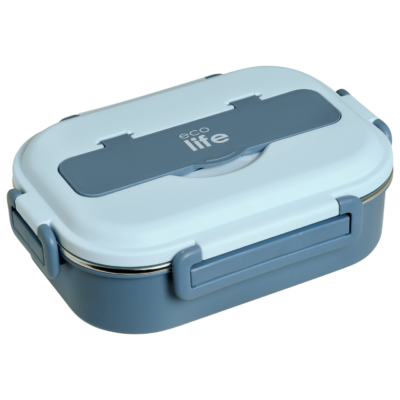 Ecolife Γαλάζιο Φαγητοδοχείο 1Lt | 3 Θέσεων | 33-FC-9092