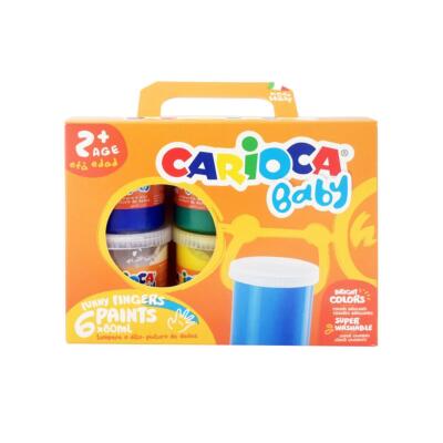 Carioca δαχτυλομπογιες baby 2+ ετών (6x80ml)