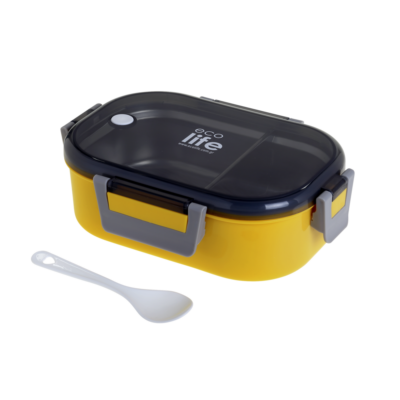 Ecolife Yellow Φαγητοδοχείο 900ml | Με Χώρισμα | 33-BO-9066