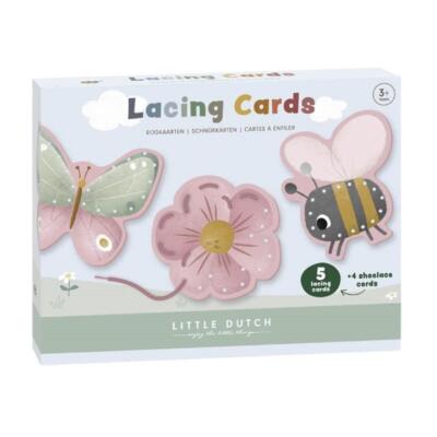 Little Dutch Σετ 5 χαρτονένιες κάρτες με κορδόνι Flowers & Butterflies