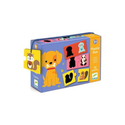 Djeco 12 Παζλ Με 2 Κομμάτια Το Ζωάκι Και Η Σκιά Του