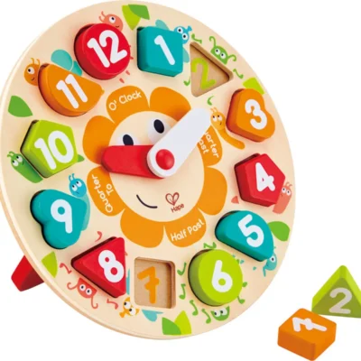 Hape Happy Puzzles Ξύλινο Ρολόι Chunky (E1622)