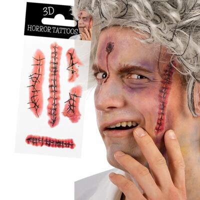 3D Horror Tattoos με Αίμα & Τραύματα 