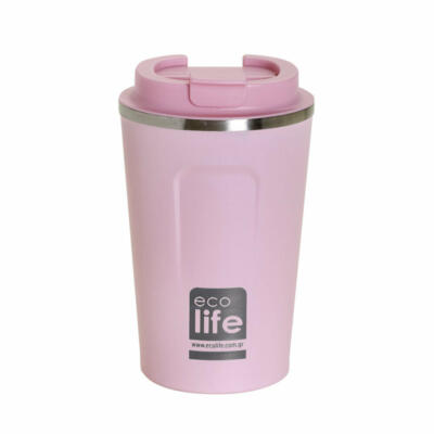 Ecolife Rose Pink Coffee Thermos 370ml | 33-BO-4112