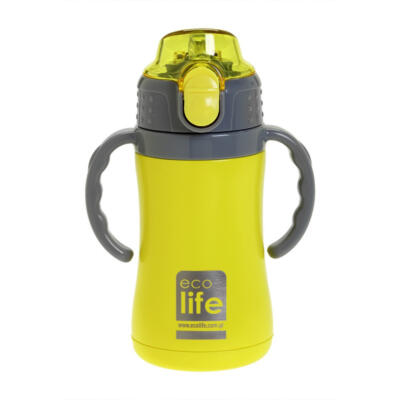 Ecolife Παιδικό Παγούρι Thermos Ανοξείδωτo Κίτρινο 300ml (33-BO-2998)