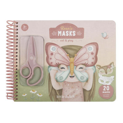 Little Dutch Βιβλίο Κατασκευών με Παιδικό Ψαλίδι Rosa LD126824