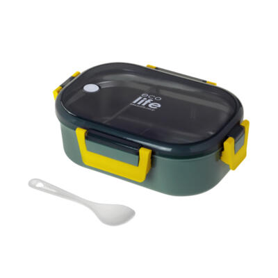 Ecolife Forest Green Φαγητοδοχείο 900ml | Με Χώρισμα | 33-BO-9067