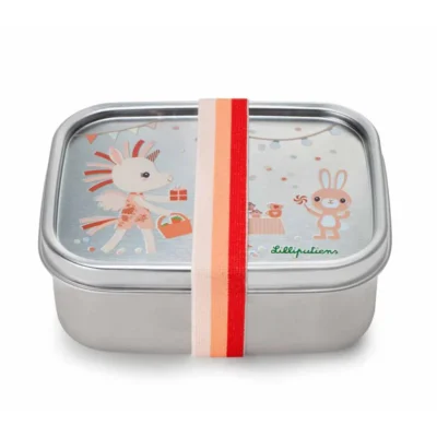 Lilliputiens Ανοξείδωτο Φαγητοδοχείο με Ελαστικό Ιμάντα Happy Lena (LI84468)