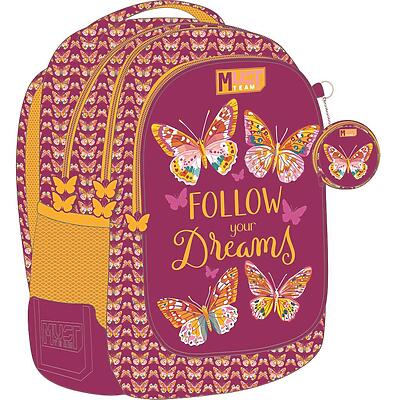 Must Team Σχολική Τσάντα Πλάτης Butterfly Follow Your Dreams | (000587216)
