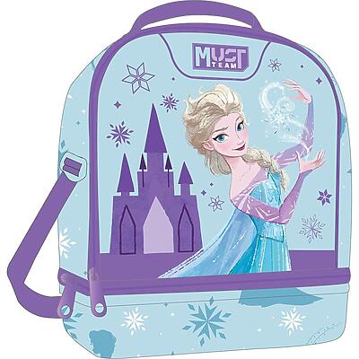 Γαλάζιο ισοθερμικό τσαντάκι φαγητού Frozen Must Team με την Έλσα και την Άννα για το σχολείο.
