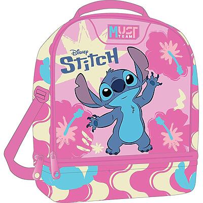 Ροζ ισοθερμική τσάντα φαγητού Stitch από τη Must Team για το σχολείο