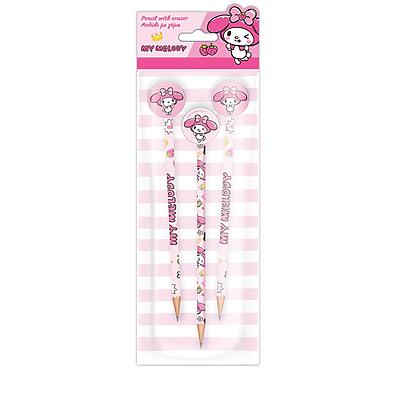 Σχολικό μολύβι με γόμα topper My Melody για κορίτσια και συλλέκτες ειδών γραφικής ύλης, ιδανικό για το σχολείο.