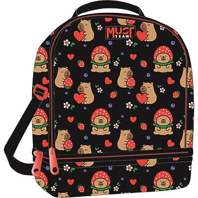 Ισοθερμικό τσαντάκι φαγητού Must Team με σχέδιο Capybara για το σχολείο και τη διατήρηση γευμάτων.